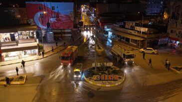 ERZİN, ARSUZ VE BELEN CADDELERİ TEMİZLENDİ