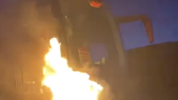 Belen’de otobüste çıkan yangın söndürüldü