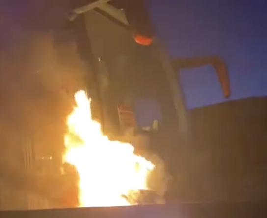 Belen’de otobüste çıkan yangın söndürüldü