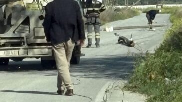 Antakya’da fırtına nedeniyle elektrik direkleri devrildi