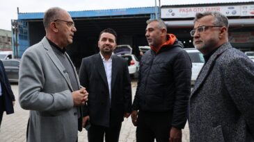 BAŞKAN YAPAR, SANAYİ SİTESİ’NDE MEYDANA GELEN YANGINDAN ETKİLENEN ESNAFLARI ZİYARET ETTİ