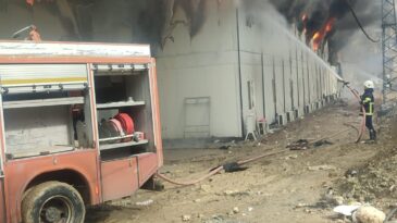 KIRIKHAN’DA ŞANTİYE YANGINI