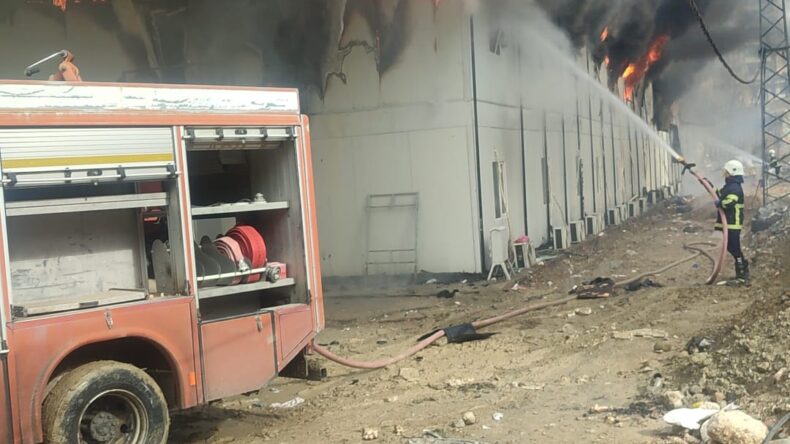 KIRIKHAN’DA ŞANTİYE YANGINI