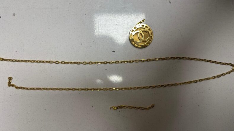 GÖRÜNTÜLER ŞOK ETTİ, GÖZÜNE KESTİRDİĞİ KADININ KOLYESİNİ ÇALDI