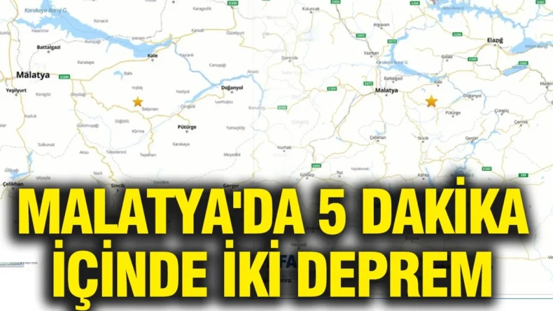 MALATYA’DA ARKA ARKAYA KORKUTAN DEPREMLER