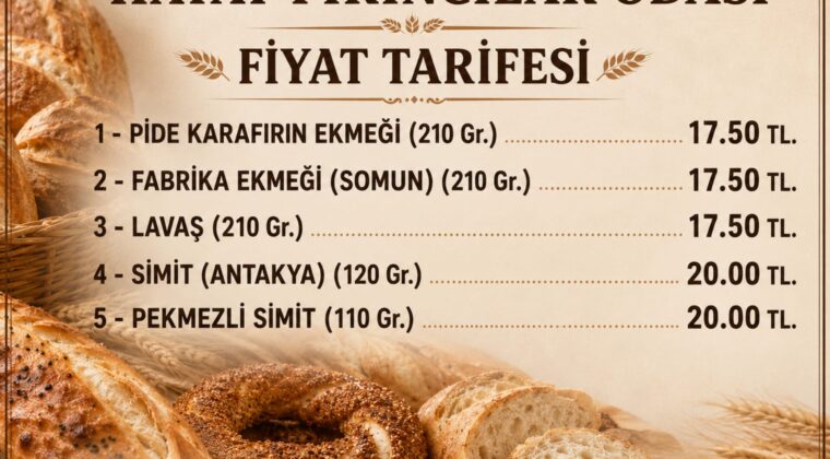 Hatay’da ekmeğe zam geldi!