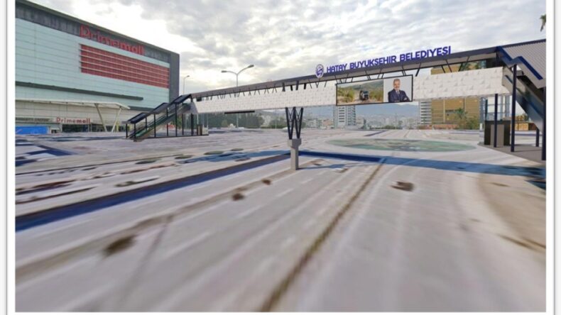 İSKENDERUN ADLİYE-PRİMEMALL KAVŞAĞINDA YAYA ÜST GEÇİDİ ÇALIŞMALARI BAŞLADI